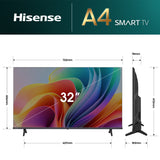 Hisense 32" Series A4S HD Smart LED TV 32A4SAU