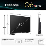 Hisense 32" Q6QAU Full HD QLED Smart TV 32Q6QAU