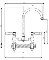 Abey Bronze Provincial Exposed Breach Kitchen Tap 400160BR
