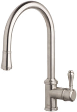 Abey Provincial Brushed Nickel Single Lever Pull Out Kitchen Mixer Tap 400674BN