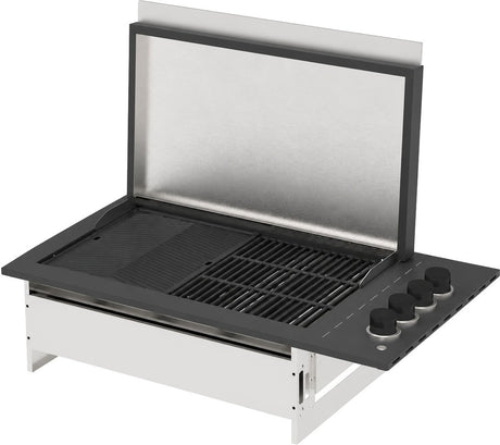 Casa 4 Burner Built-In Gas BBQ Grill Matte Black 4CBBQBB