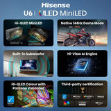 Hisense 50" Series U6S ULED Mini-LED 4K Smart TV 50U6SAU