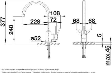 Blanco Mida XL Single Lever High Arch Tap Chrome 526133