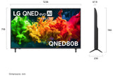 LG 55" QNED80 4K Smart QNED Mini LED AI TV 55QNED80BSA