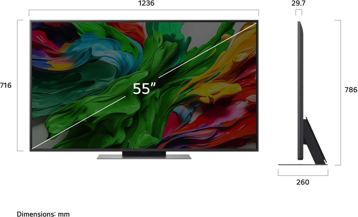 LG 55" Series QNED86A evo AI 4K UHD HDR Smart Mini LED TV 55QNED86ASA