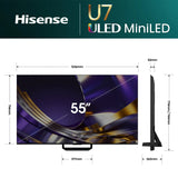 Hisense 55" Series U7S Mini-LED 4K Smart TV 55U7SAU