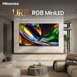 Hisense 55" RGB Mini LED UR8S 180Hz 4K Smart AI TV 55UR8SAU