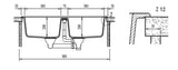 Abey Schock Typos Alpina N200 Double Bowl Inset Granite Sink TN200W