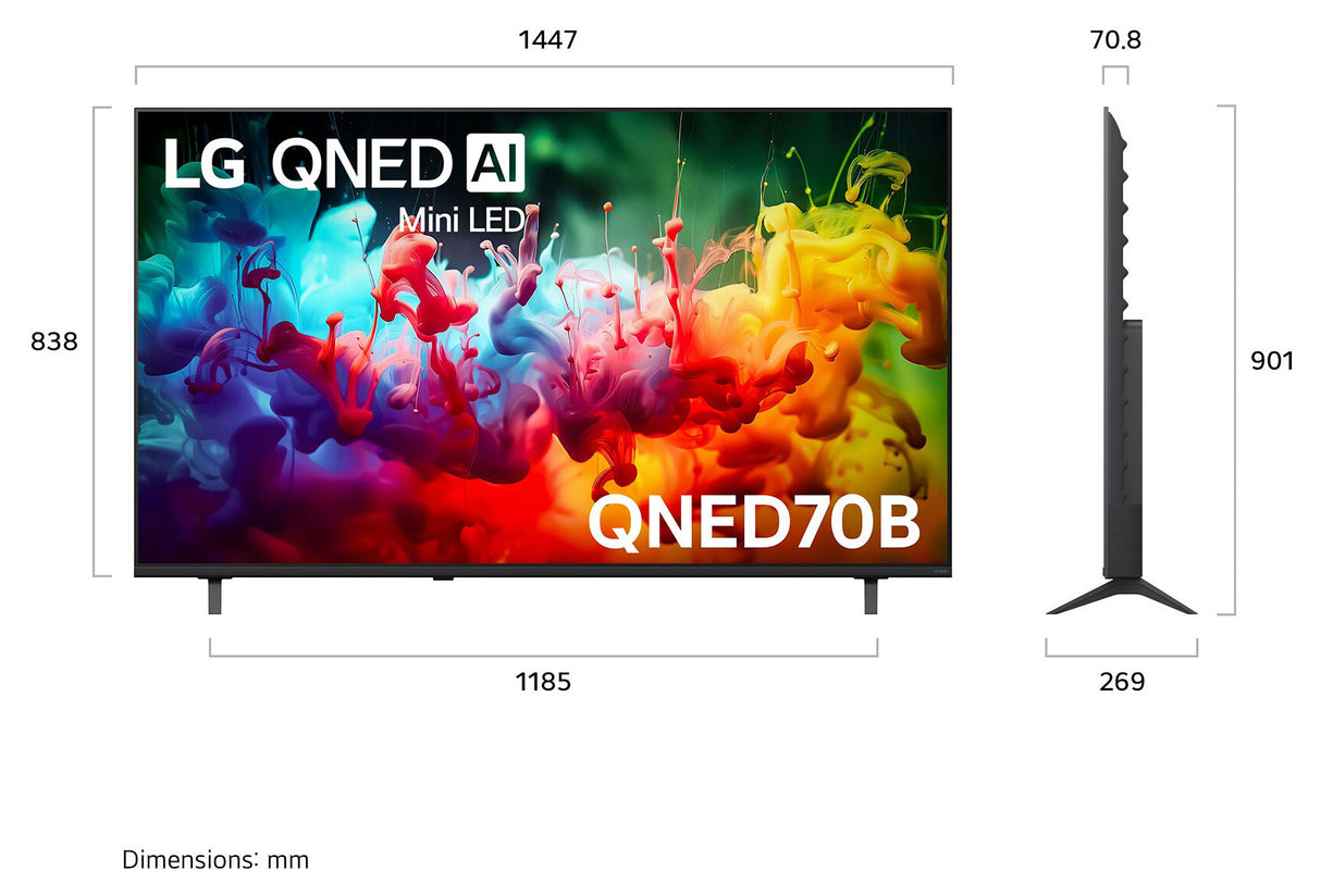LG 65" QNED70 4K Smart QNED Mini LED AI TV 65QNED70BSA