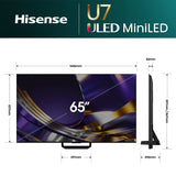 Hisense 65" Series U7S Mini-LED 4K Smart TV 65U7SAU