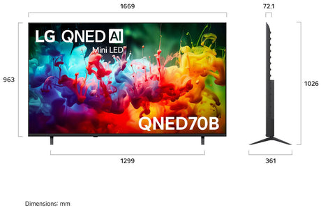LG 75" QNED70 4K Smart QNED Mini LED AI TV 75QNED70BSA