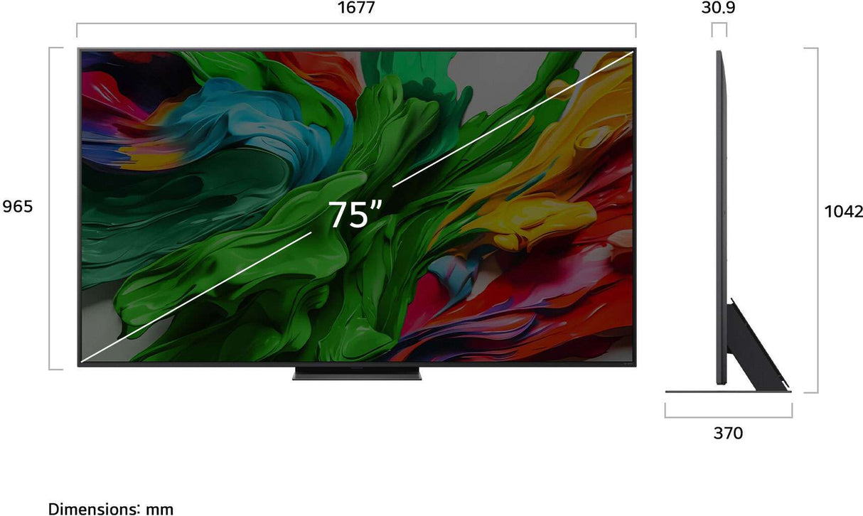LG 75" Series QNED86A evo AI 4K UHD HDR Smart Mini LED TV 75QNED86ASA