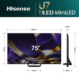 Hisense 75" Series U7S Mini-LED 4K Smart TV 75U7SAU
