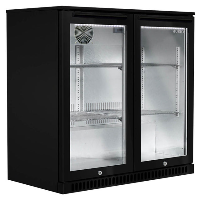 Husky 190L Double Door Bar Fridge ALF-C2-BLK-840 | Greater Sydney Only