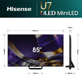 Hisense 85" Series U7S Mini-LED 4K Smart TV 85U7SAU