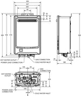 Rheem Metro Max 50°C 16L Continuous Hot Water Unit 876A16NF *NATURAL GAS*