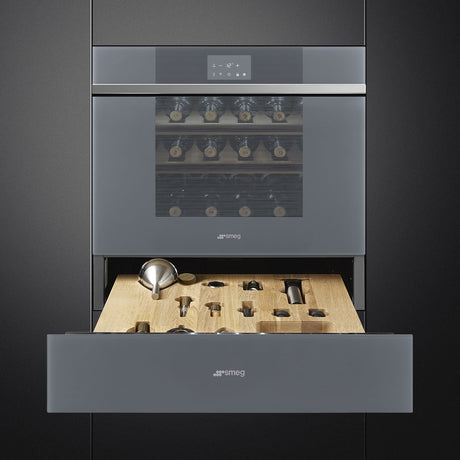 Smeg 15cm Linea Sommelier Drawer Silver CPS115S