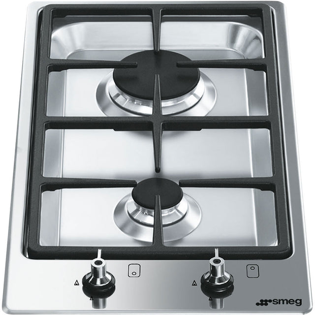 Smeg 30cm Domino-Style Stainless Steel Gas Cooktop PGA32G
