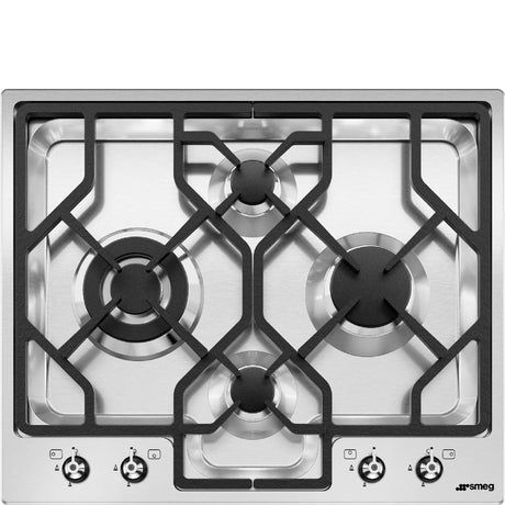 Smeg 60cm Stainless Steel Gas Cooktop PGA64
