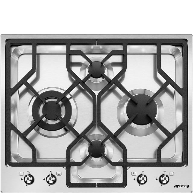 Smeg 60cm Stainless Steel Gas Cooktop PGA64