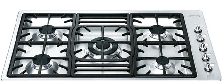 Smeg 90cm Stainless Steel Gas Cooktop PGA95-4
