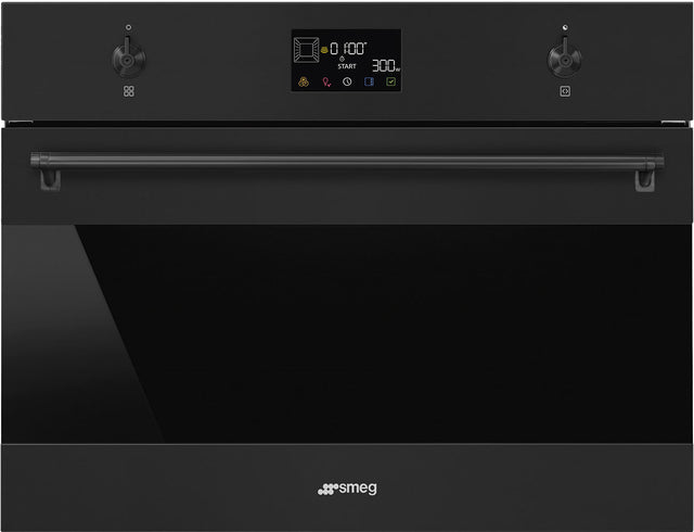Smeg 60cm 50L Classic Compact Speed Electric Wall Oven Matte Black SFA4301MCN