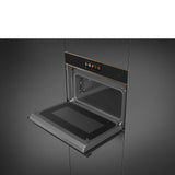Smeg 45cm Dolce Stil Novo Combi Microwave Electric Built-In Oven Copper Trim SOA4606WM2PNR