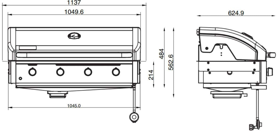 Artusi 4 Burner Built-In BBQ ABIBBQ4