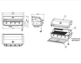Artusi 4 Burner Built-In BBQ ABIBBQ4