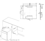 Artusi 60cm Semi-Integrated Dishwasher ADWSI601X