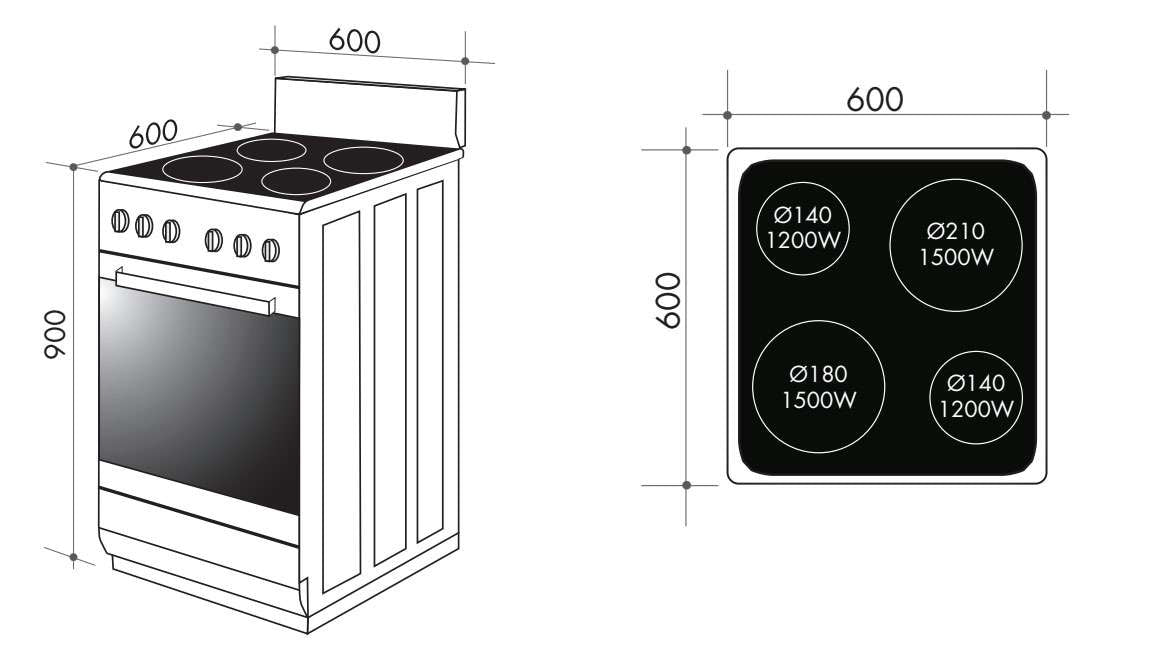 Artusi 60cm 59L Stainless Steel Freestanding Induction Oven/Stove AFI607X