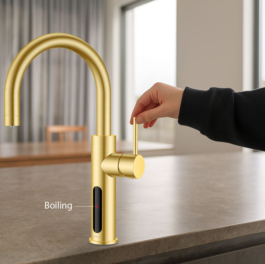 Alia X51 Intelligent Filtered Boiling Dispenser Tap Brushed Gold AG-BXBG