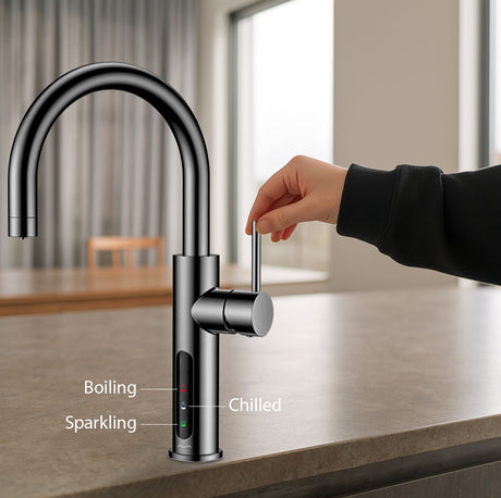 Alia X51 Intelligent Boiling/Chilled/Sparkling Tap Gunmetal Grey AG-FX01GM
