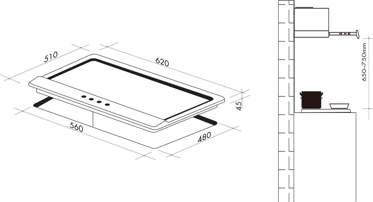 Artusi 60cm Gas Cooktop AGH65X