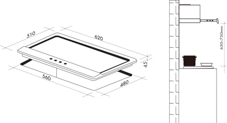 Artusi 60cm Gas Cooktop AGH65X