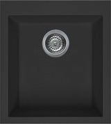 Artusi Black Single Bowl Inset/Undermount Granitek Sink AGS411B