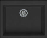 Artusi Black Single Bowl Inset/Undermount Granitek Sink AGS611B