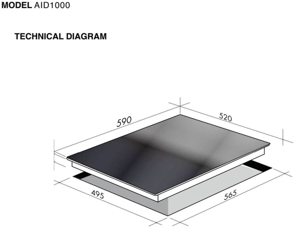Artusi 60cm Induction Cooktop AID1000