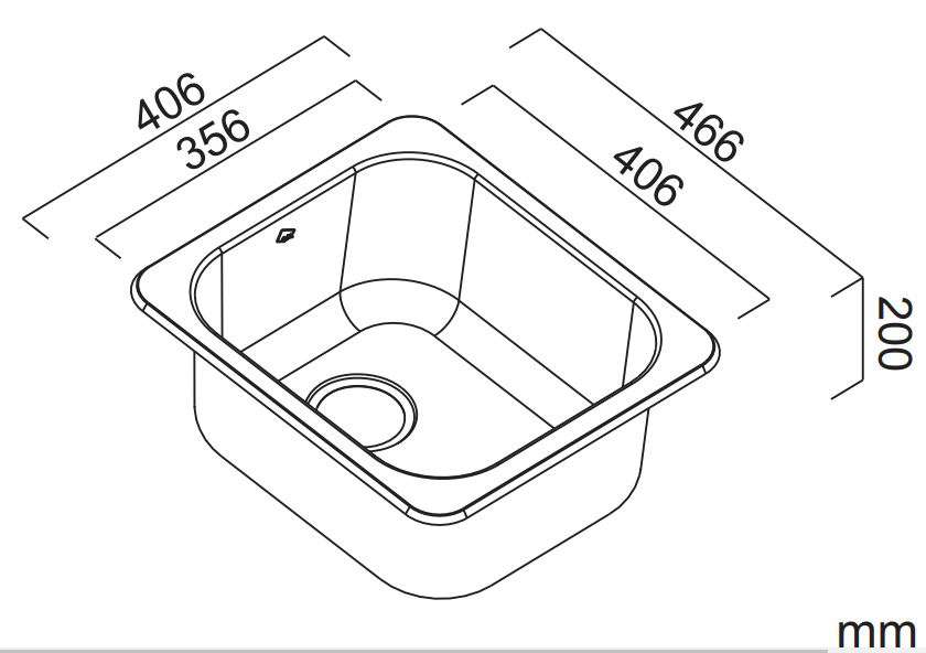 Abey The Hunter 30L Laundry Tub With Bypass Inset Sink AL100A