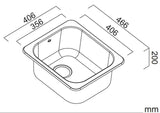 Abey The Hunter 30L Laundry Tub With Bypass Inset Sink AL100A