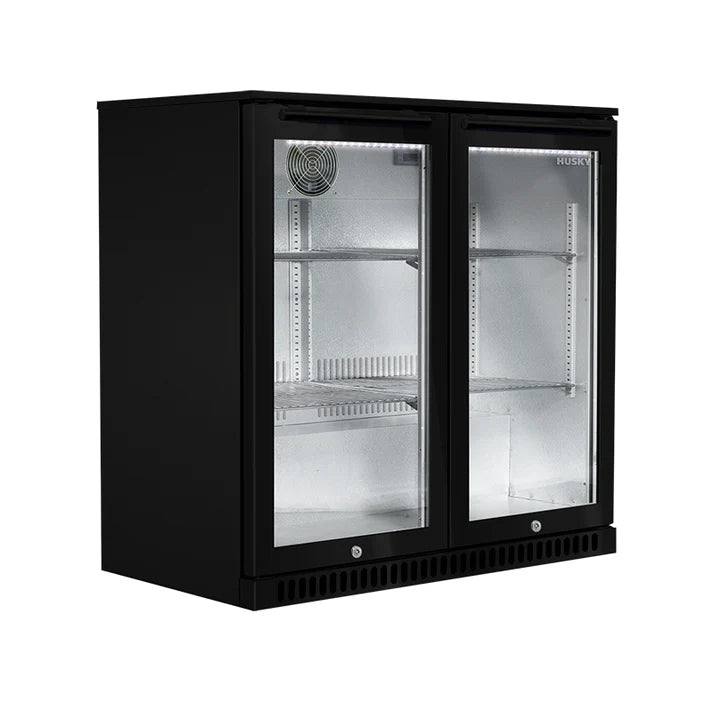 Husky 190L Double Door Bar Fridge ALF-C2-BLK-840 | Greater Sydney Only