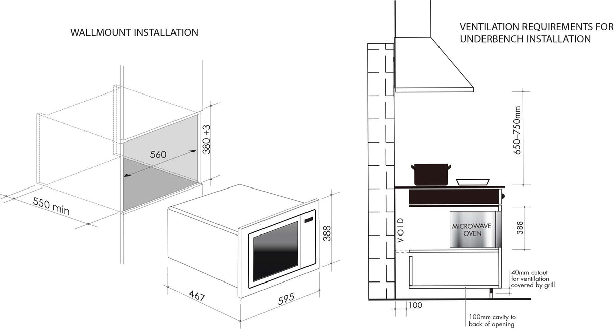 Artusi 60cm Convection Microwave Oven AMC34BI