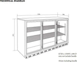 Artusi 307L 3 Door Outdoor Refrigerator AOF3S | Greater Sydney Only