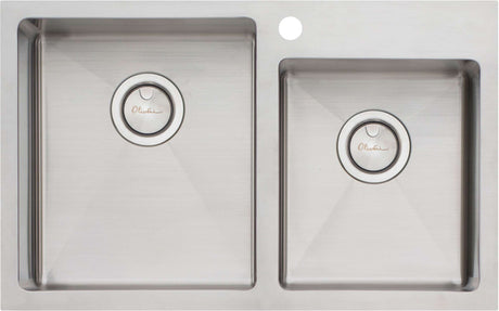 Oliveri Apollo 1 & 3/4 Double Left Hand Bowl Inset/Undermount/Flush Sink AP1415