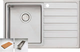 Oliveri Apollo Single Left Hand Bowl Inset/Undermount Sink With Drainer AP1421