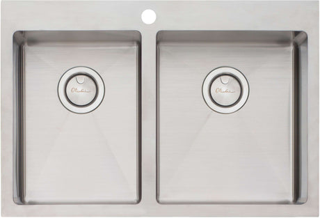 Oliveri Apollo 1 & 3/4 Double Right Hand Bowl Inset/Undermount/Flush Sink AP1426