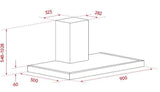 Airvolution 90cm Box Canopy Rangehood ARBC90TBS
