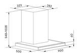 Airvolution 90cm Box Canopy Rangehood ARBC90TPS