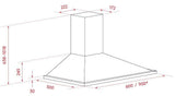 Airvolution 90cm Canopy Rangehood ARC90BS