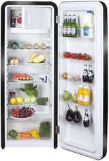 Artusi 277L Retro Top Mount Black Refrigerator ARET330B | Greater Sydney Only